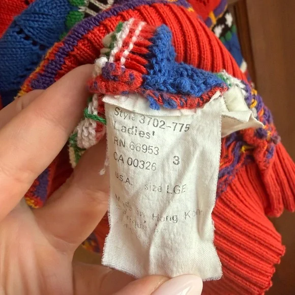 Vintage 80s/90s HEAD Abstract Knit Sweater - Picture 4 of 7